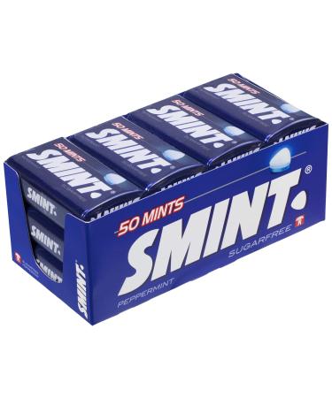 SMINT Mints Peppermint | 12 metal tins with peppermint pastilles | Sugar-free dental care