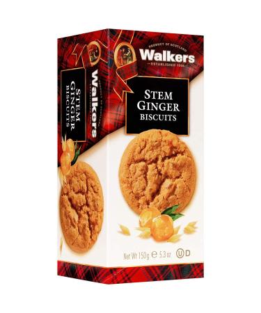 Walkers Shortbread Stem Ginger Scottish Cookies, 5.3 oz Box (Pack of 6) | Delicious Stem Ginger Flavor - Buy Online on SooperMarket.com