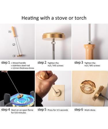 STAMTECH Custom Metal Branding Iron for Wood, Leather, and More - Personalized and Durable (1x1) - Buy Online on SooperMarket.com