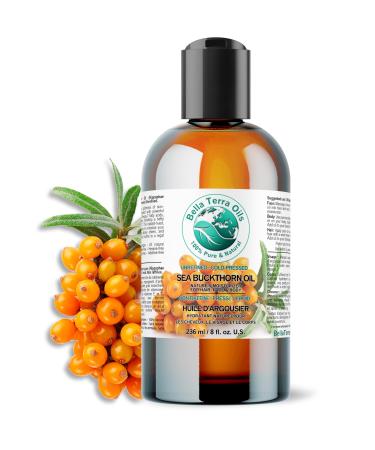 Pure Sea Buckthorn Oil 236 ml Unique Nutrient Blend Nourishing Non-Greasy Radiant Glow for Skin Softness for Hair Bella Terra Oils