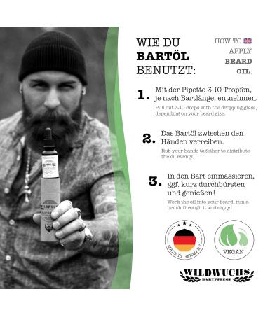 Wild Growth Beard Care - Natural Vegan Beard Oil with Argan Oil & Wood Fragrance | 30 ml - Buy Online on SooperMarket.com