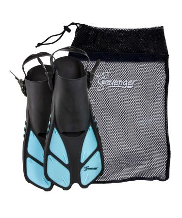 Seavenger Torpedo Snorkeling Fins for Travel Dodger Blue Large-X-Large