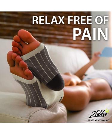 Rymora Plantar Fasciitis Support Socks - Medium Arch Compression for Men and Women - White (One Pair) - Buy Online on SooperMarket.com