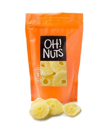 Oh! Nuts Dried Pineapple Rings - 1lb Bulk | Organic Sweet & Juicy Dehydrated Pineapple | Low Calorie & High Fiber Tropical Snack - Buy Online on SooperMarket.com