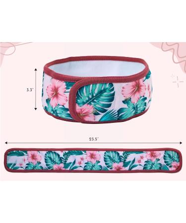 S&T INC. Teal Floral Makeup Spa Headband 2 Pack - 23.5 x 3.25 | Face and Makeup Headband for Washing Face - Buy Online on SooperMarket.com