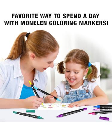 36 Dual Brush Coloring Markers Set for Adults Kids - Fine Tip Art Colored Pens for Coloring Books, Bullet Journaling, Drawing - Double Sided Color Marker Pen for School, Office, Sketching - Buy Online on SooperMarket.com