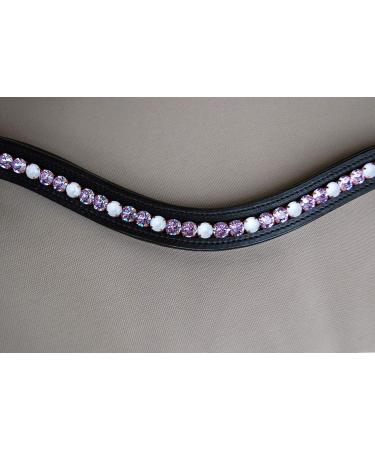 Gl cksHucke 'Fliederliebe' Glitter Browband - Purple & Light Blue Curved Leather for Ponies - Buy Online on SooperMarket.com