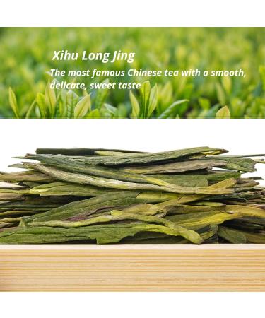 Oriarm 2023 Xihu Longjing Green Tea Loose Leaf - 500g - Spring Dragonwell Tea - Ecologically Grown - Chinese Long Jing Dragon Well Tea Leaves - Buy Online on SooperMarket.com