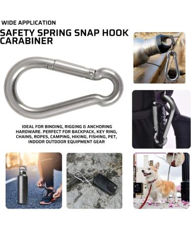 6 Pack of 2 1/4 Inches Stainless Steel Safety Spring Snap Hook Carabiner  Multi-Purpose Heavy Duty Stainless Steel Carabiner Clips for Keys Swing Set Camping Fishing Hiking Traveling - Buy Online on SooperMarket.com