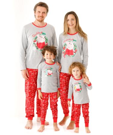 Peppa Pig Christmas Family Pyjamas | George Mummy Daddy Festive PJs Set For Women Men Baby Toddlers Kids | Christmas Eve Box Gift S Men