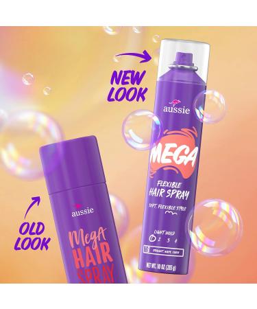 Aussie Mega Flexible Hair Spray for Curly Hair Straight Hair and Wavy Hair 10 oz - Buy Online on SooperMarket.com