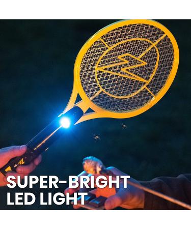 ZAP IT Rechargeable Bug Zapper Racket 4000 Volt - USB Charging Cable - 2 Pack - Large Yellow - Buy Online on SooperMarket.com