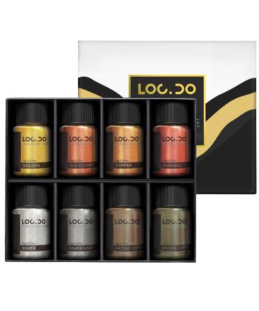 LOCDO Metallic Pigment Powder  8 Colors Shimmer Mica Powder  Fine Pigment for Epoxy Resin  Polymer Clay  Nail Art  Jewelry Candle and Paint Making 15ml Each Red