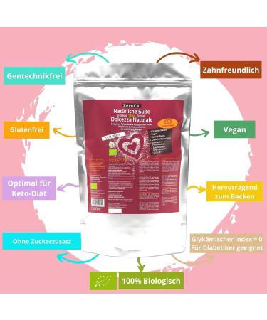 Zerocal Bio Erythrit 1kg - Calorie-Free Sugar Substitute | Vegan & Tooth-Friendly | Glycemic Index 0 | Organic Agriculture - Buy Online on SooperMarket.com