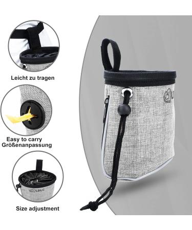 GOTRUST Treat Pouch for Dog Training Dog Treat Bags Small Pet Puppy Treat Pouch Bag Waterproof Dog Walking Pouches with Adjustable Waist Belt and Built-in Dog Waste Bag Dispenser Gray - Buy Online on SooperMarket.com