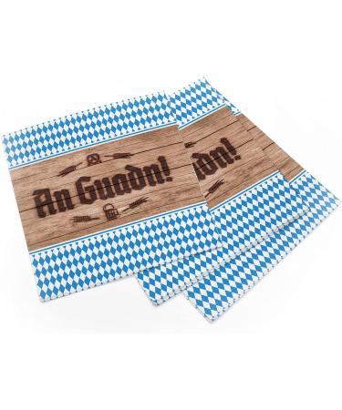 Ittenga Bayrisch Blau Wei Schee Napkins 30x30cm - 20 Pack 3-Layer for Oktoberfest & Festivals - Buy Online on SooperMarket.com