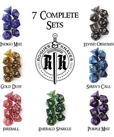 Large Dice Bag with 7 Complete Sets | Dragon DND Dice Bag & 49 Polyhedral Dice | Black Bag with Pockets - Buy Online on SooperMarket.com