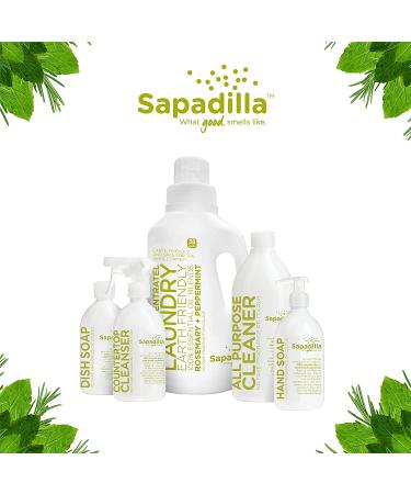 Sapadilla Rosemary + Peppermint Biodegradable Hand Soap - 12 oz Pump - Eco-Friendly & Refreshing - Buy Online on SooperMarket.com