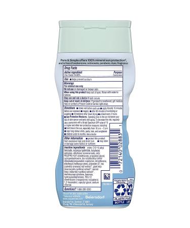 Coppertone Pure and Simple Zinc Oxide Mineral Sunscreen Lotion SPF 50 - Hypoallergenic - 6 Oz (Pack of 2) - Buy Online on SooperMarket.com