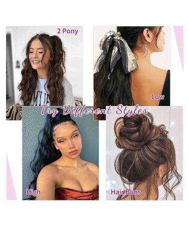 REECHO 16 Inch Dark Blonde Ponytail Extension | Easy Claw Clip-In Hairpiece for Women - Buy Online on SooperMarket.com