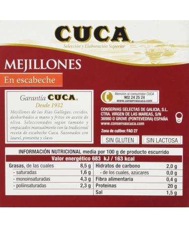 Mussels in Escabeche - Spanish, 8-10 Big Pieces | Premium Quality Seafood - Buy Online on SooperMarket.com