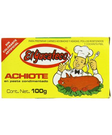 El Yucateco Paste Achiote 3.5 oz - Authentic Mexican Seasoning - Buy Online on SooperMarket.com