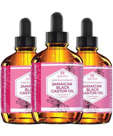 Leven Rose Jamaican Black Castor Seed Oil - 100% Natural Hair Growth Serum & Scalp Treatment - 4 oz - Buy Online on SooperMarket.com