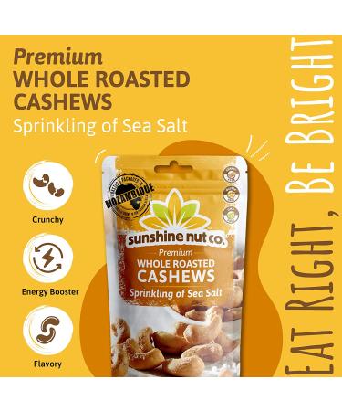 Sunshine Nuts Co. Whole Roasted Lightly Salted Cashews - Gluten Free, Peanut Free, Vegan Snack Packs - GMO Free - 2 Pack, 7 oz. Each - Buy Online on SooperMarket.com