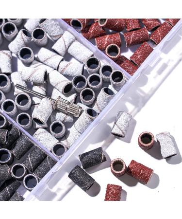 Sanding Bands for Nail Drill - 75pcs #80#120#180 Grit Manicure Efile Sanding Bits Replacement - 3/32 Inch Grinding Polishing Nail Sanding Bands - Ideal for Manicures and Pedicures - Buy Online on SooperMarket.com
