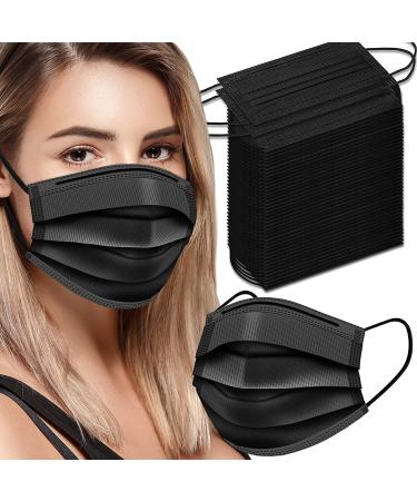 Black Disposable Face Masks Pack of 100 Disposable Face Masks