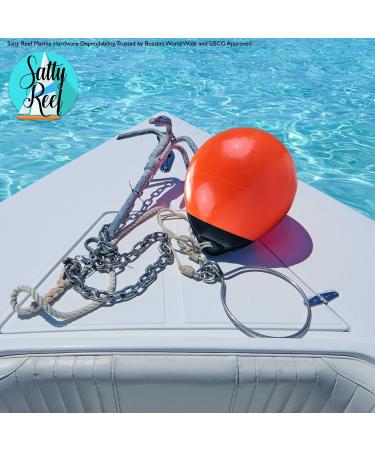 Salty Reef Marine Hardware 12 All Purpose Marine Grade PVC Vinyl Round Buoy Fender in Orange - Buy Online on SooperMarket.com