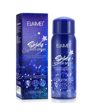 Hair Glitter Spray  Spray Body Glitter  Shiny Glitter Spray for Skin  Face  Hair and Clothing  Body Shiny Glitter for Prom  Festival Rave  Stage Makeup