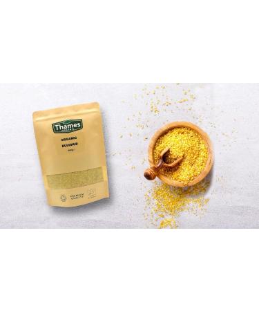Organic Bulghur Wheat-Certified Organic Non-GMO Vegan No Additives No Preservatives Resealable Bag by Thames Organic 1kg - Buy Online on SooperMarket.com