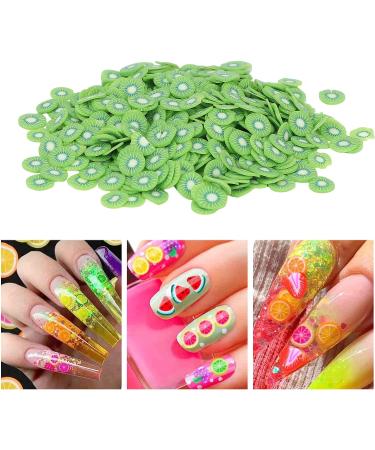 Fruit Nail Art Slices Nail Art Slices with Fruit Shaped Polymer Clay Nail Art Cellphone Glasses Decoration Accessories 10g/pack Nail Charms for Lip Gloss Nail Art DIY(Kiwi) - Buy Online on SooperMarket.com
