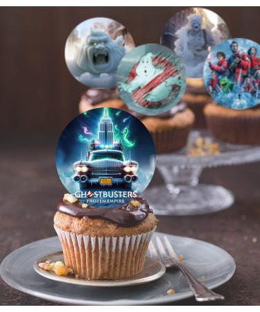 Pre-Cut Ghostbusters 1A Edible Stand up Wafer Paper Cupcake Toppers Cake Decorations Birthday Party (12)