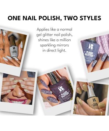Red Carpet Manicure Flash Glitter Gel Polish | Infused with Vitamin A & Biotin | I'm Made To Sparkle | Mauve Pink Glitter Nail Gel Colour | 0.3 Fl. Oz. - Buy Online on SooperMarket.com