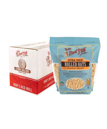 Bob's Red Mill Extra Thick Rolled Oats 32-ounce (Pack of 4) Resealable 32 Ounce (Pack of 4)