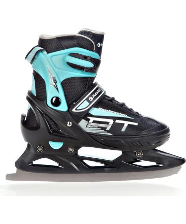 Raven Adjustable 2-in-1 Inline & Ice Skates - Professional ABEC7 Shock Absorbing Triple Foam Black/Mint (Size 38-42) - Buy Online on SooperMarket.com