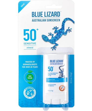 Blue Lizard Sensitive Mineral Sunscreen Stick SPF 50+ - Water Resistant - UVA/UVB Protection - Fragrance-Free - 0.5 Oz - Buy Online on SooperMarket.com