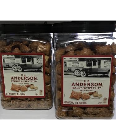 Anderson Bakery Peanut Butter Nuggets Pretzel, 24-oz. (2 Pack) 1.5 Pound (Pack of 2)