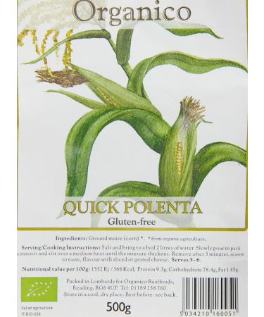 Organico Organic Quick Polenta 500g - Premium Quality Italian Cornmeal - Buy Online on SooperMarket.com
