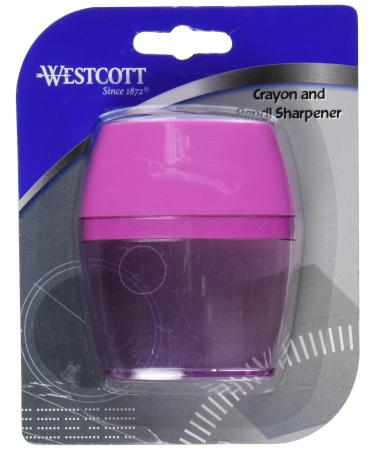 Westcott 15234 2-Hole Manual Crayon and Pencil Sharpener for School  Assorted Colors 2-Hole Crayon and Pencil