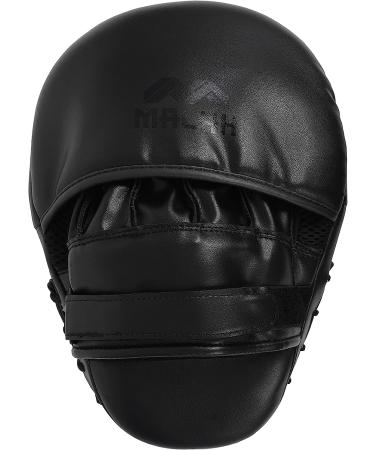 Curved Boxing Punching Mitts for Kids & Adults - Training Pad for Kickboxing, Muay Thai, MMA - Pair of Target Punch Mitts in Full Black - Buy Online on SooperMarket.com