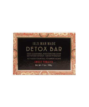 18.21 Man Made Men's Deep Cleansing Soap Bar 7 oz. - Activated Charcoal for Oily/Acne Prone Skin  or Exfoliating Scrub Bar with Jojoba Beads  2 Scents  Natural Premium Men's Grooming Deep Cleansing Detox Bar