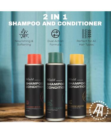 WOULD Men's 2-in-1 Shampoo and Conditioner - 16 Oz Dual Action Smooth Brandy & Madagascar Vanilla Scent - International Shipping Available - Buy Online on SooperMarket.com
