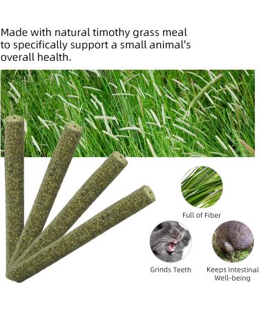 Niteangel 20pcs Natural Timothy Hay Sticks for Rabbits, Chinchillas, Guinea Pigs | Molar Rod for Small Animals - Buy Online on SooperMarket.com
