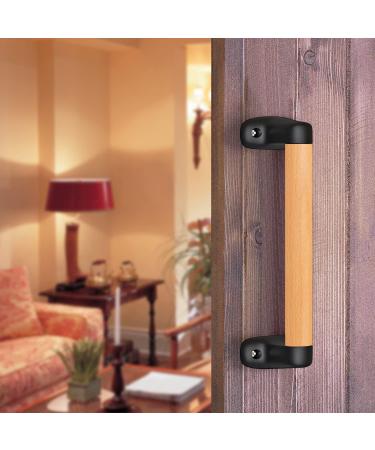 SELEWARE 12 Wood Handle Playground Safety Grab Bar - Indoor Outdoor Solid Beech Wood Handrail w/ Plastic Brackets - Buy Online on SooperMarket.com