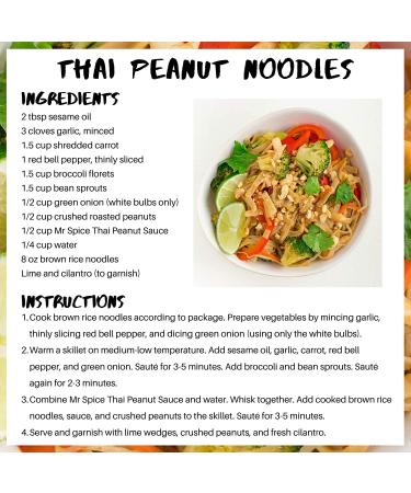 Mr. Spice Organic Thai Peanut Sauce | Salt-Free, Low Fat, Gluten-Free, Vegan Marinade - Buy Online on SooperMarket.com