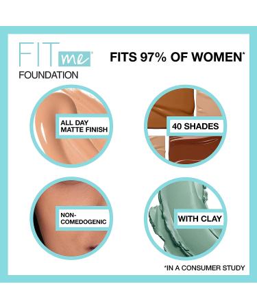 Maybelline Fit Me Matte + Poreless Liquid Foundation Makeup 112 Natural Ivory 1 Fl Oz x 2 - Pack of 2 | Oil-Free Formula - Buy Online on SooperMarket.com