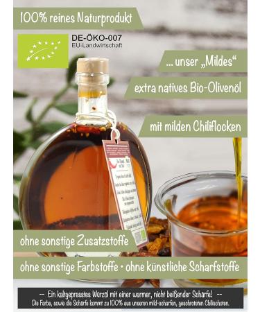 Direct & Friendly Gift Set: 3 Decorative Organic Olive Oil Bottles - Naturally Cloudy Chili & Oregano (3x200ml) - Perfect International Gift - Buy Online on SooperMarket.com